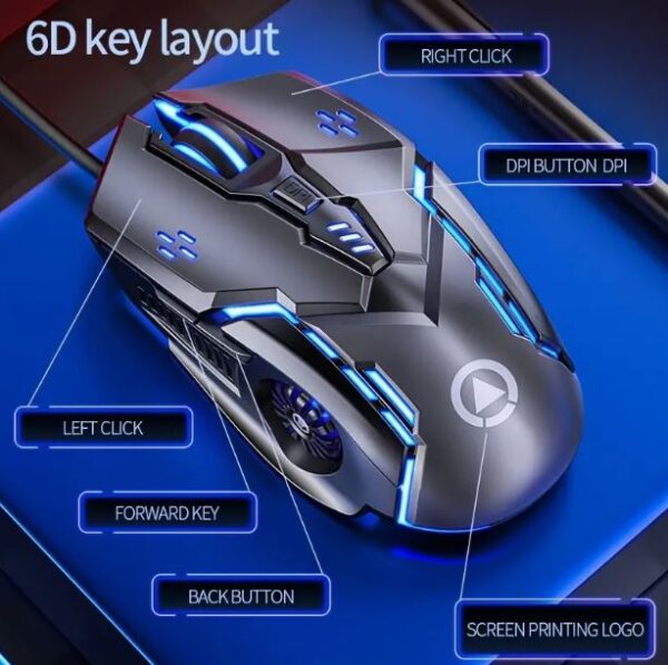 G5 Gaming Wired Mouse Mechanical Mice, Accesorio para PC - Imagen 2