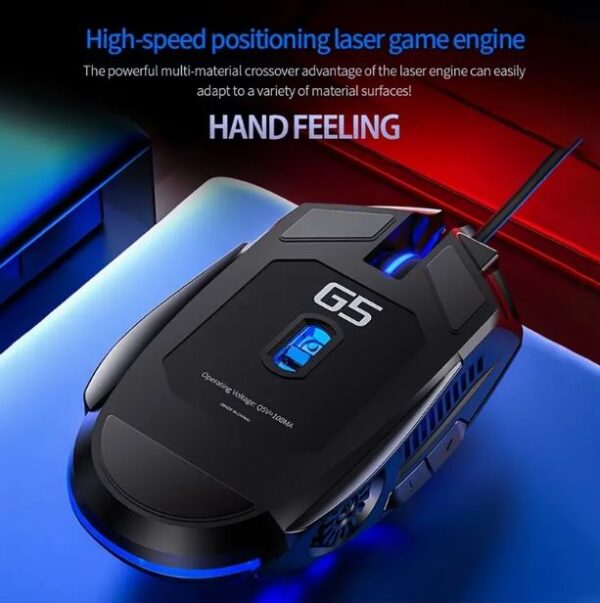 G5 Gaming Wired Mouse Mechanical Mice, Accesorio para PC - Imagen 3