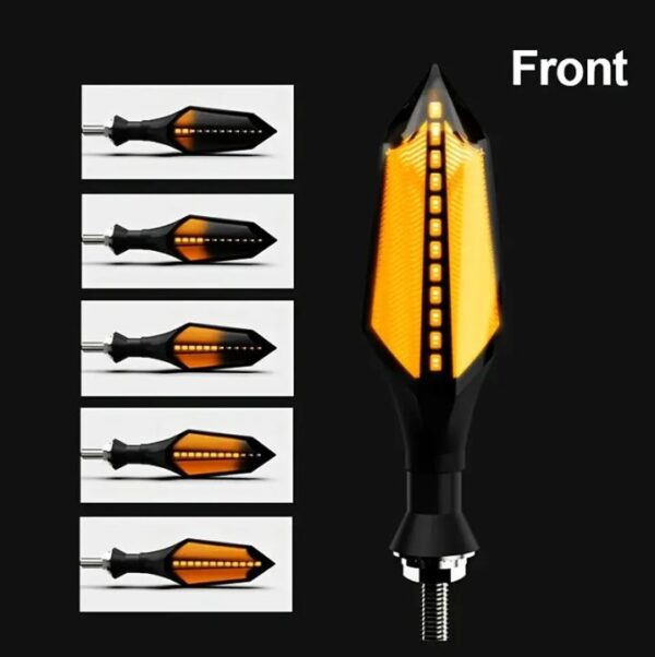 Luces indicadoras, intermitentes de destello de flujo secuencial de la lámpara de señal de giro LED de motocicleta de 8 mm - Imagen 7
