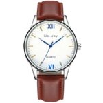 WJ-8110 Reloj de cuarzo con cinturón para hombre de negocios con personalidad creativa a la moda